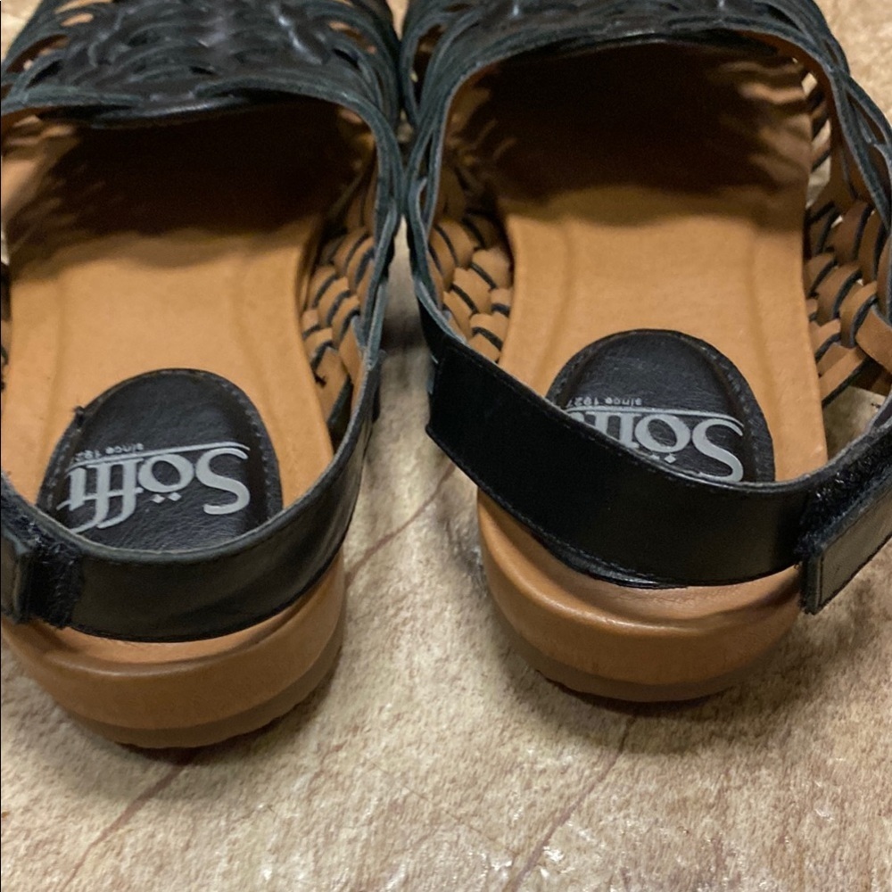 Sofft Black Braided Leather Sandals for Casual Elegance Size 6 M - Picture 5 of 10